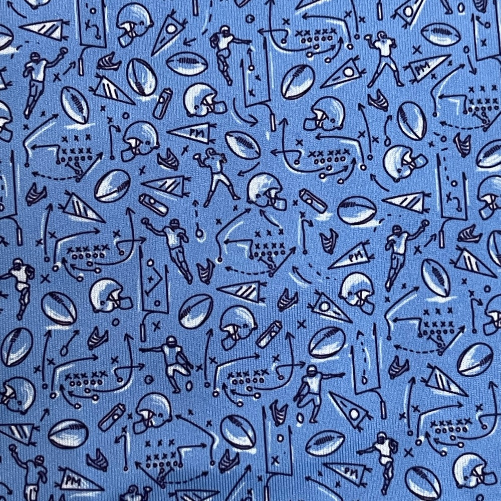 Peter Millar Golf Polo Shirt Game Day Performance Football Men Active XXL Blue - Picture 6 of 9